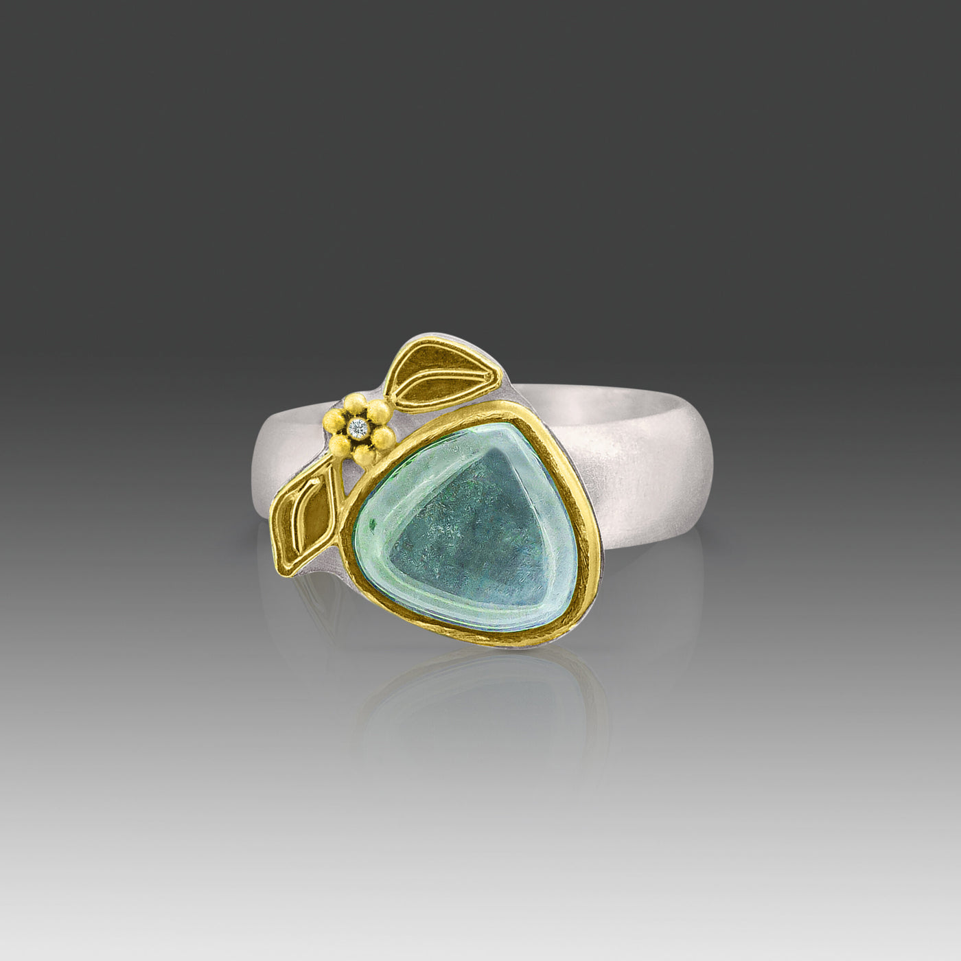 Aqua Blossom Ring