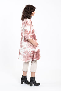 White with Pink Splattered