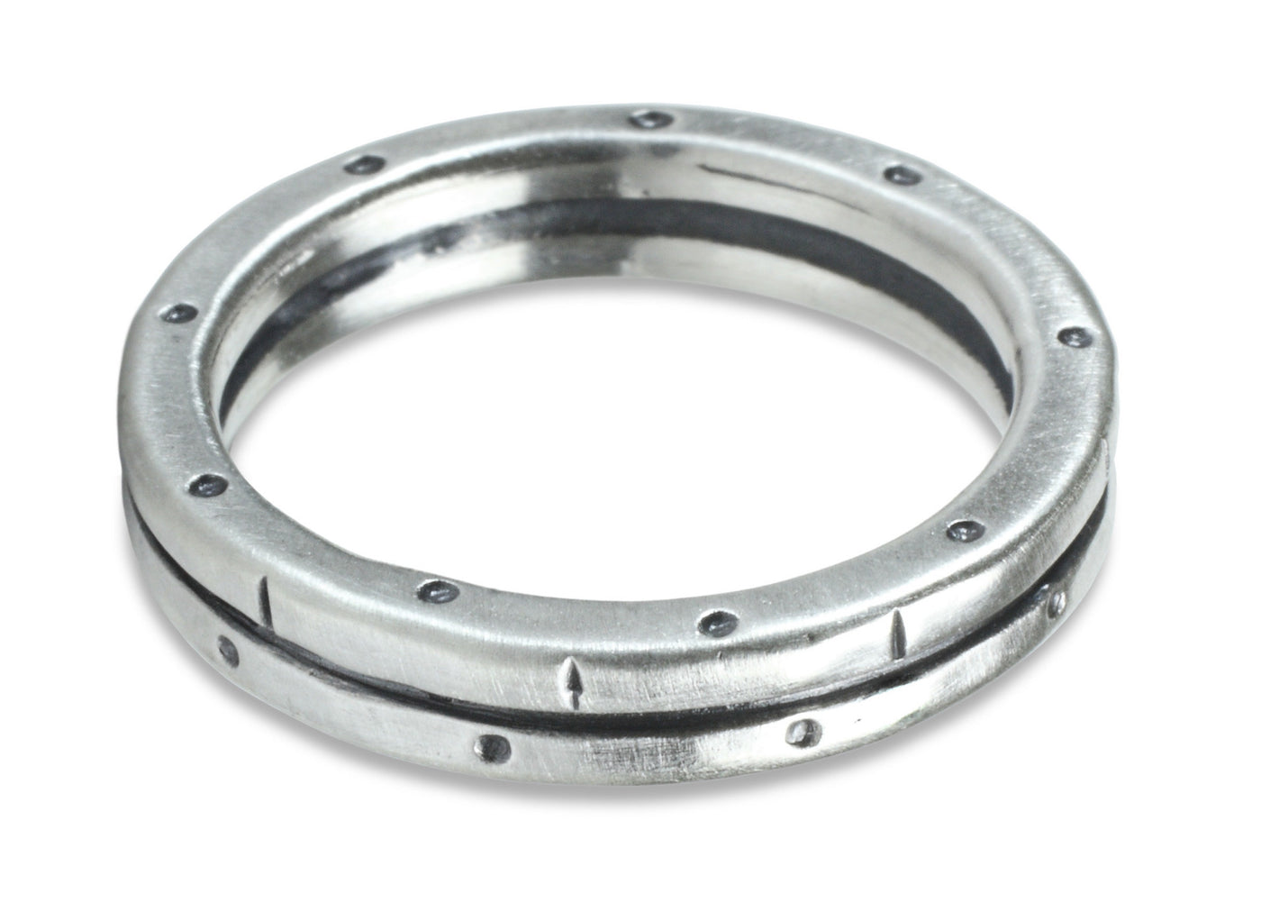 Stamped Double Stack Band