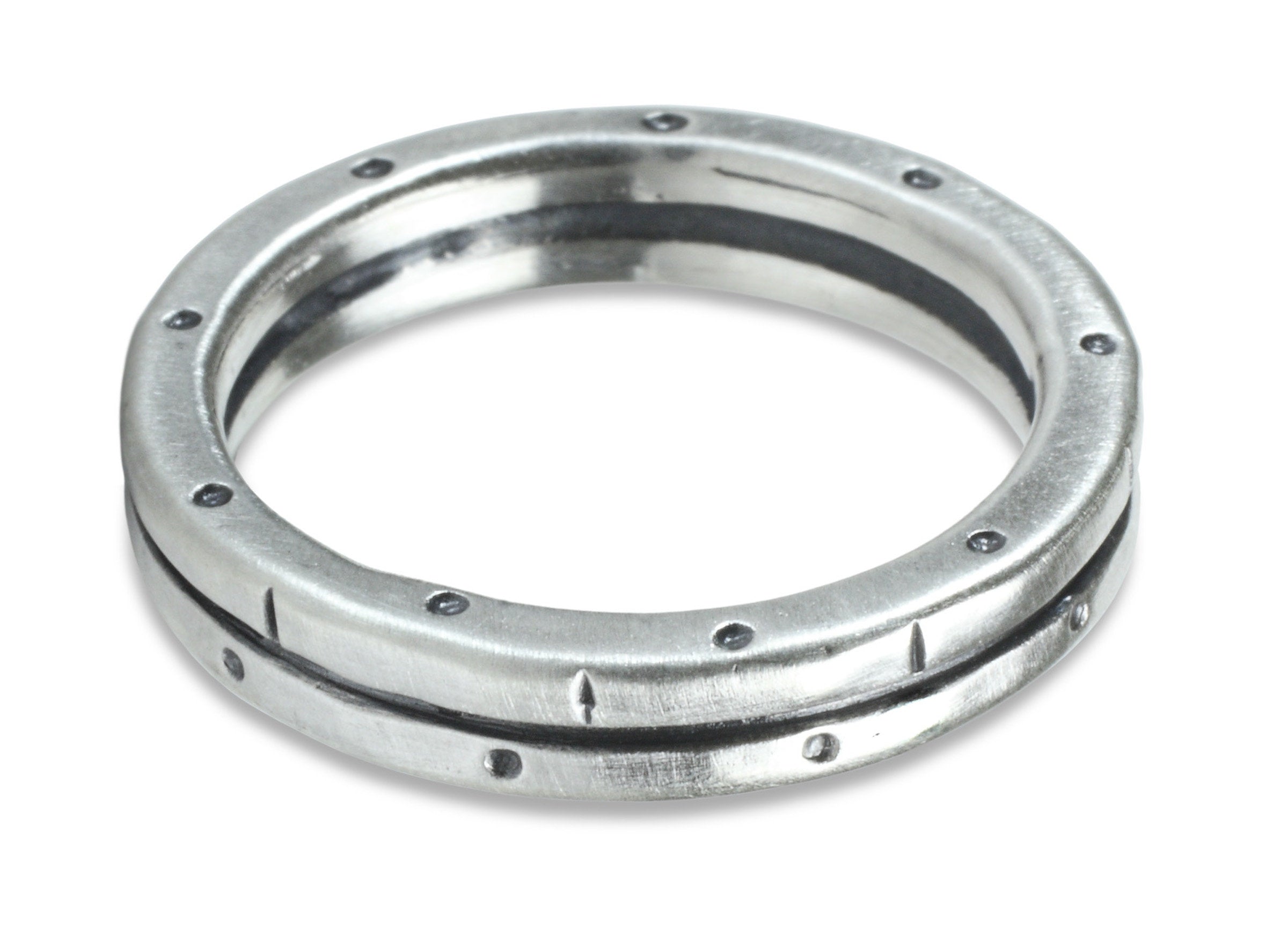 Stamped Double Stack Band