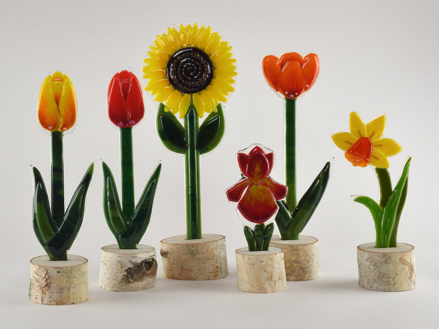Sunny Days Fused Glass Flower Collection