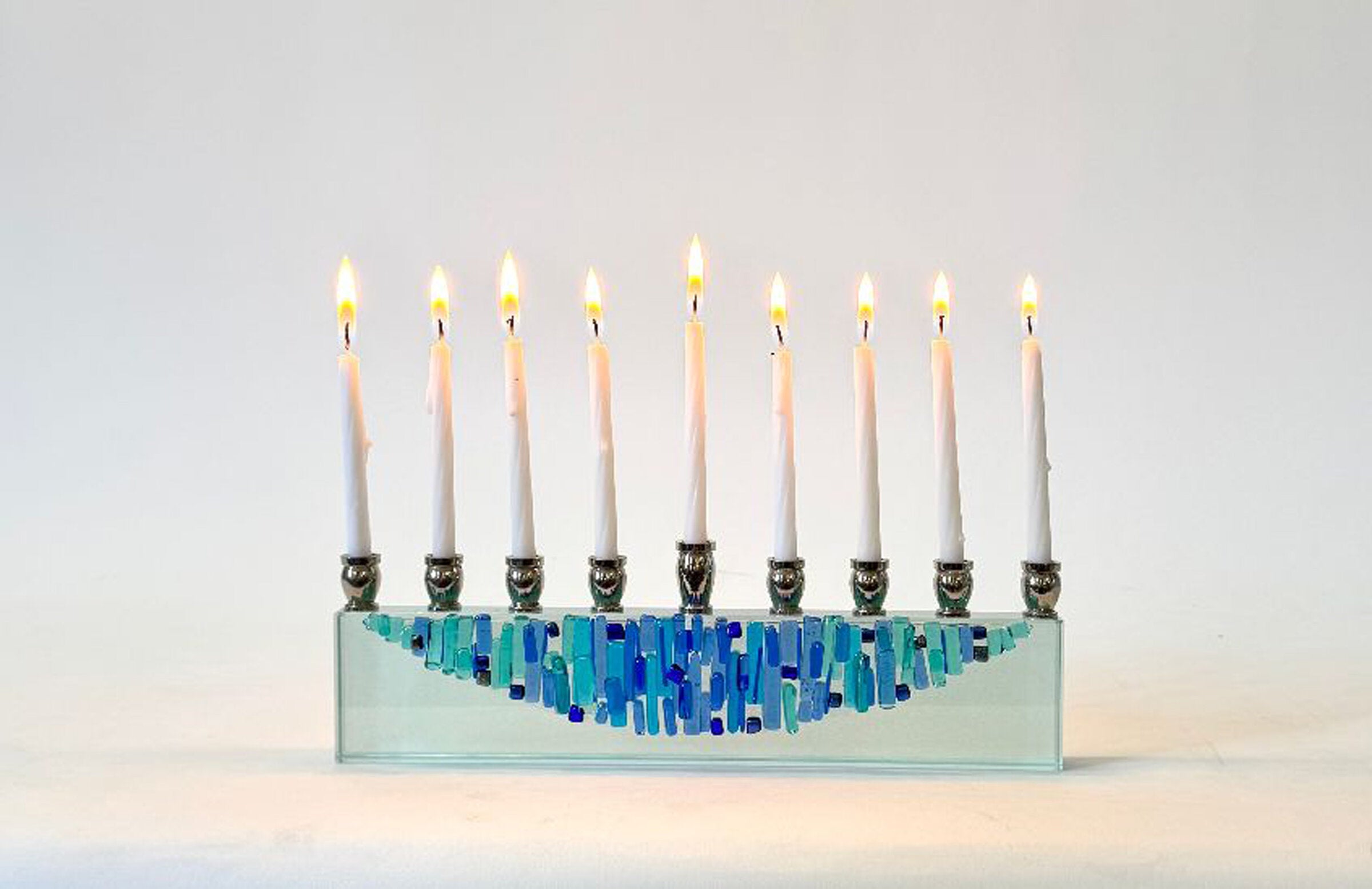 Menorah Aqua Blue