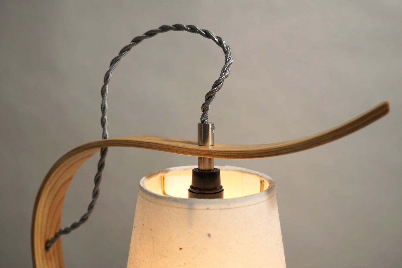Bent Table Lamp in Ash