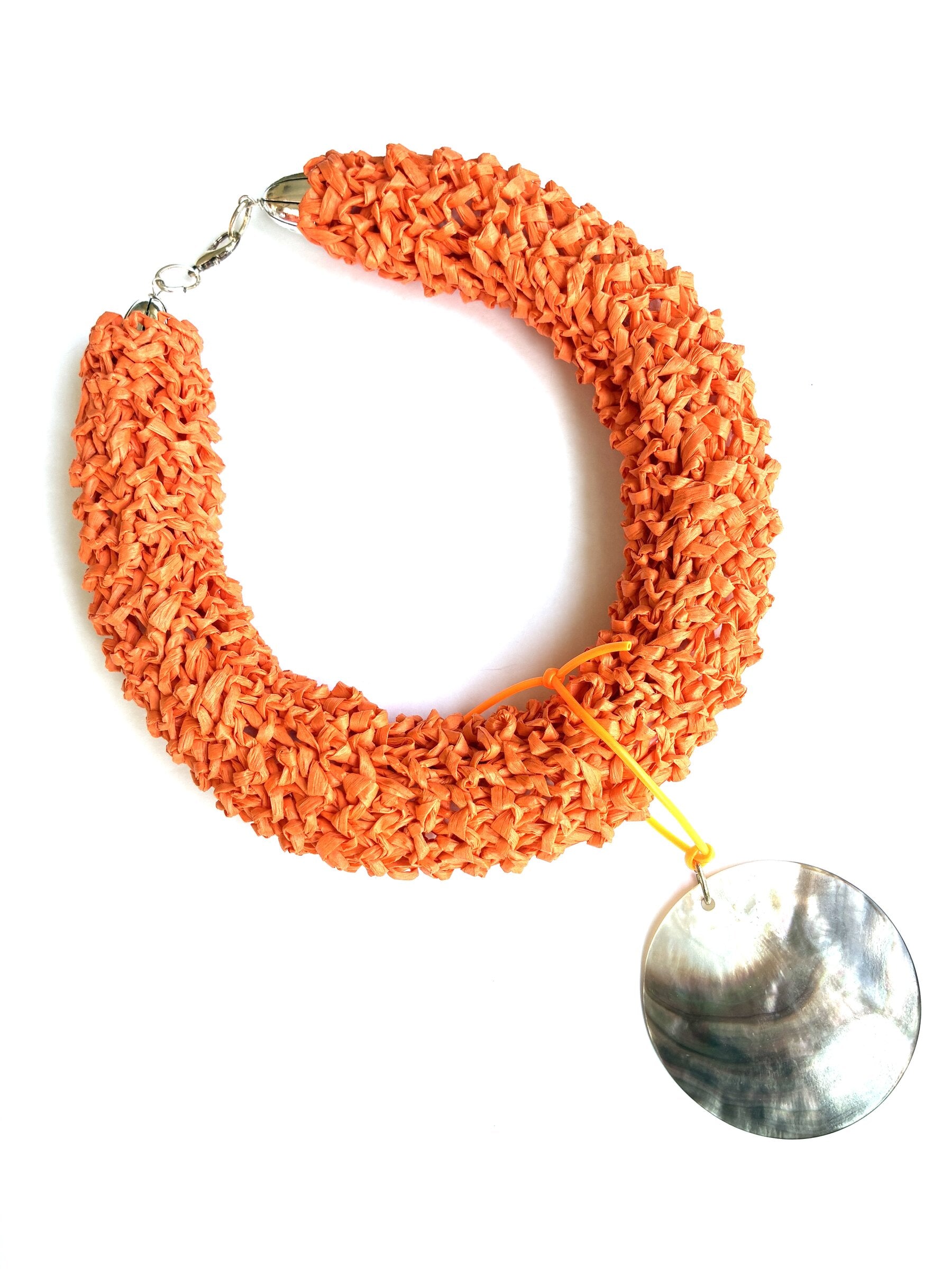 Raffia & Shell Choker