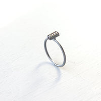 Vertical Three Stone Segment Stacking Ring