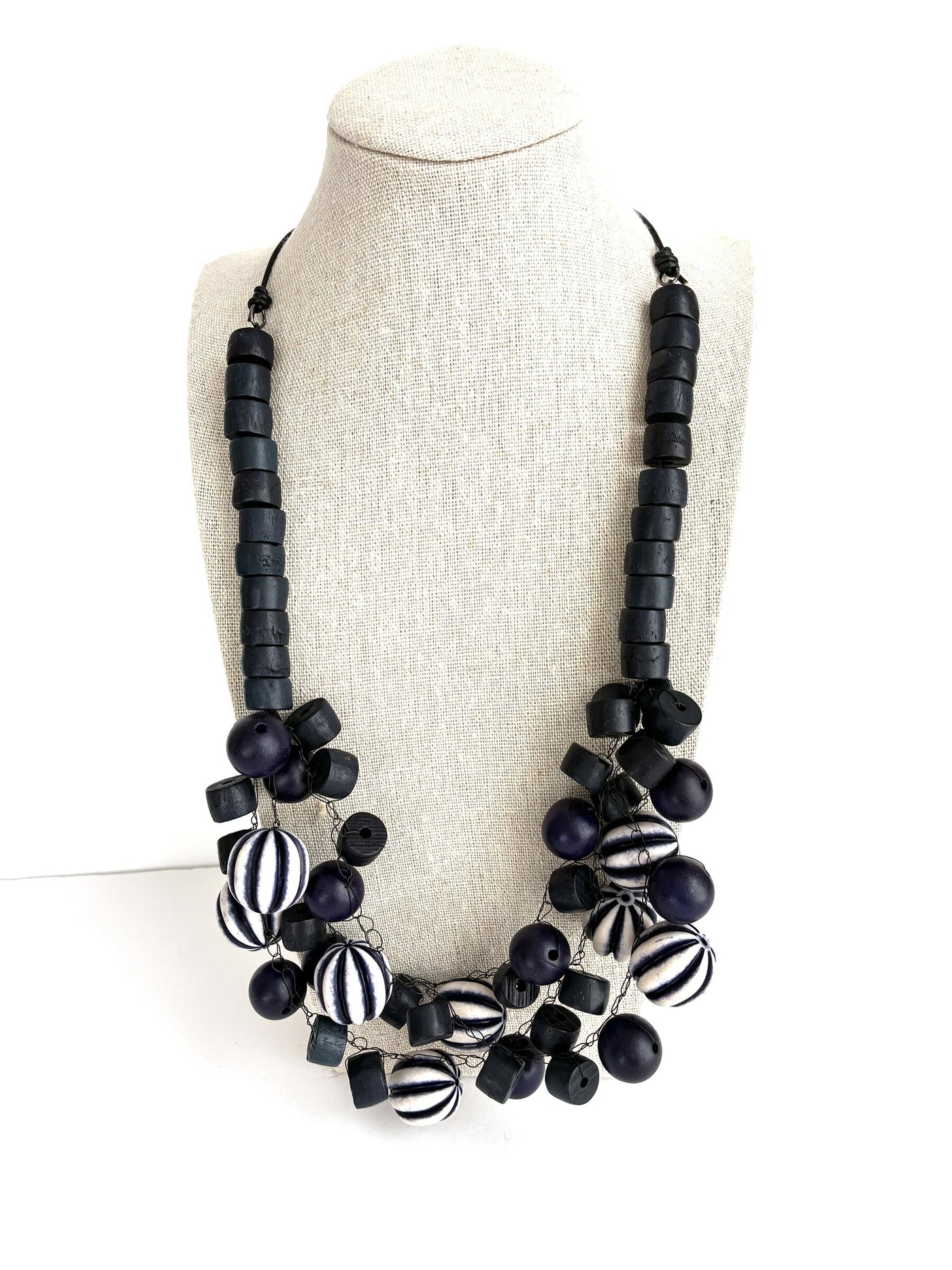 Navy Stripes Necklace