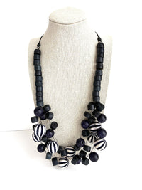 Navy Stripes Necklace