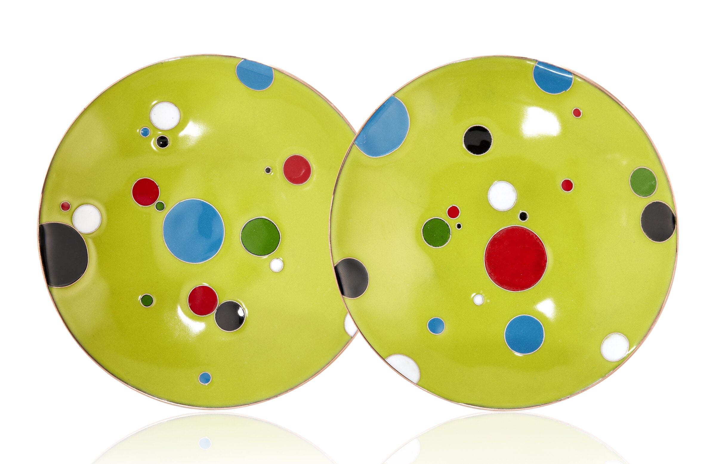 Pair of Circle Enamel Bowls