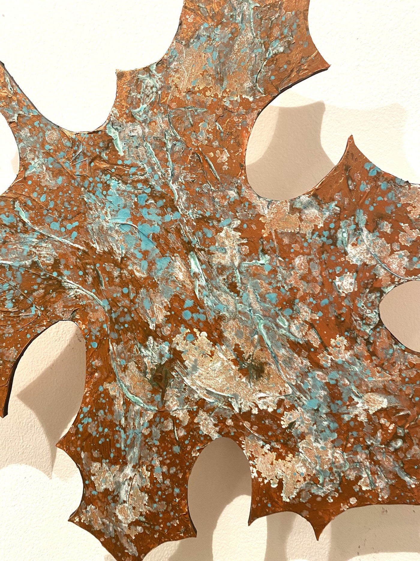 Copper with blue patina - detail 16"