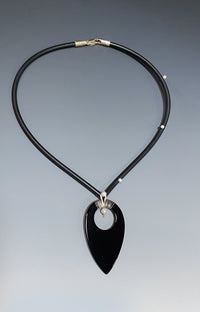 Black Onyx Teardrop Necklace