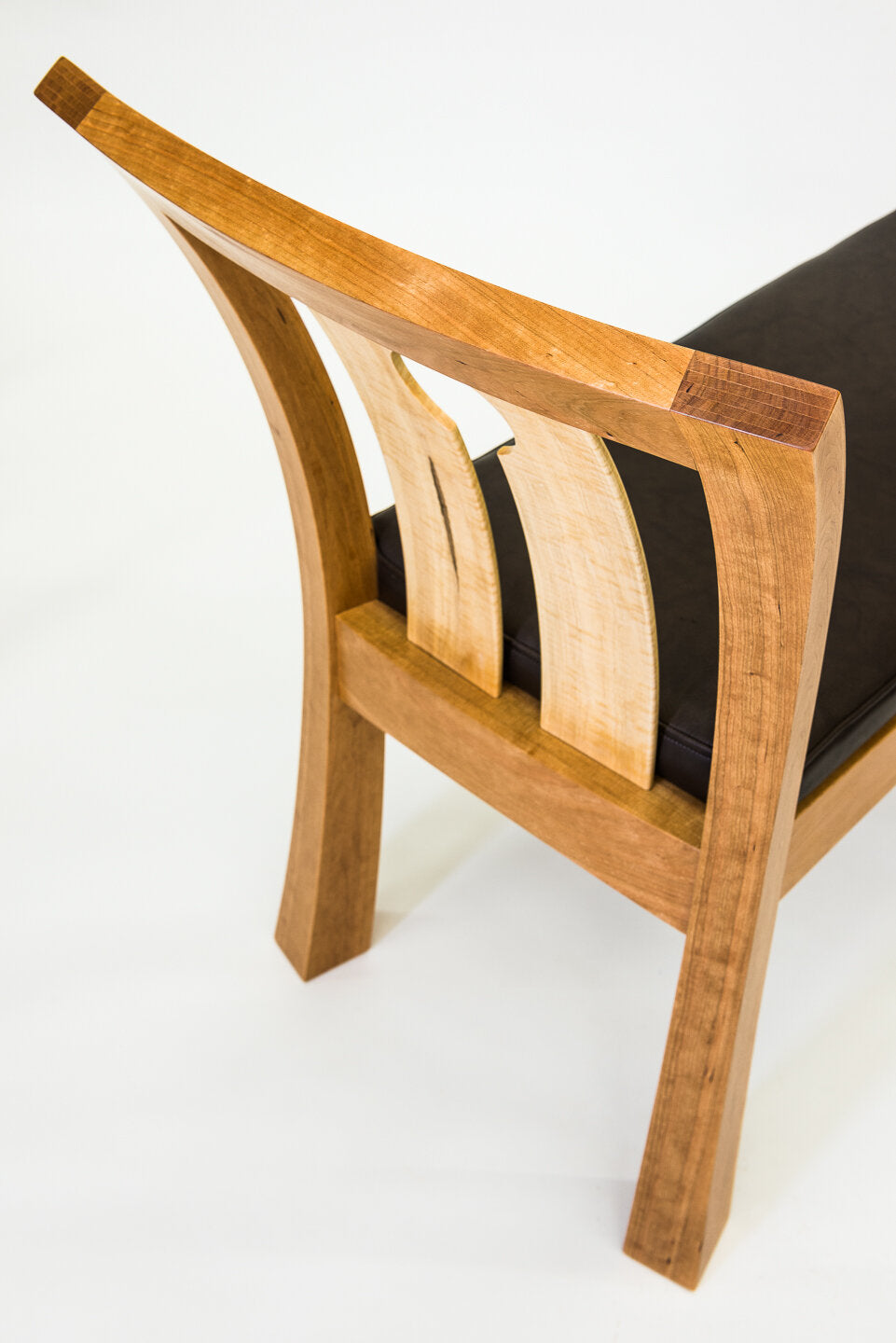 Curved Leather Bench