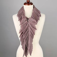 Feathered Pleated Scarf