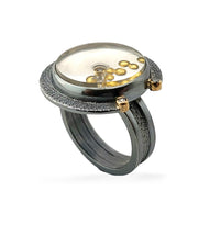 Gold Bubble and Diamond Ring