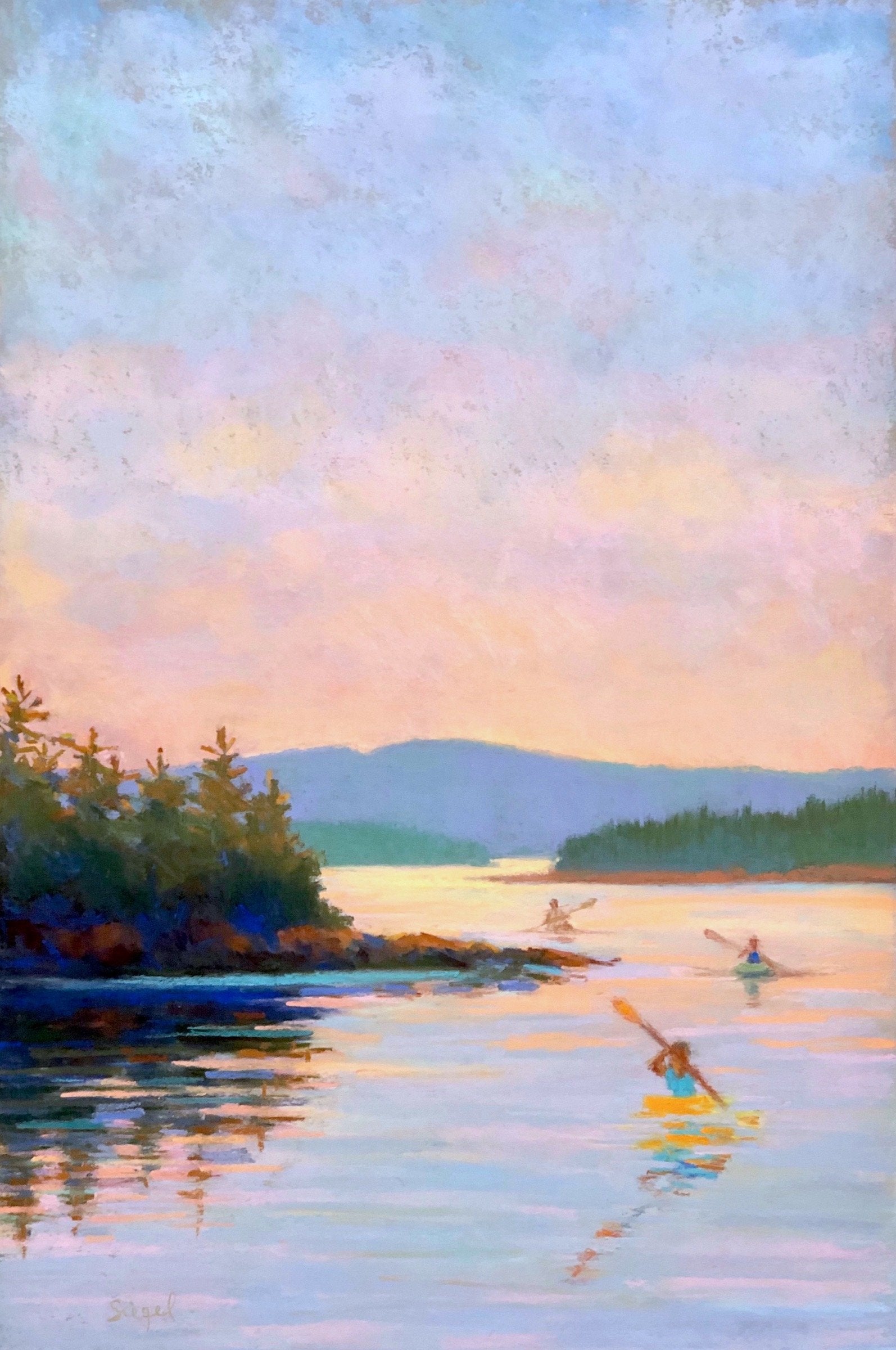Paddling at Dawn II