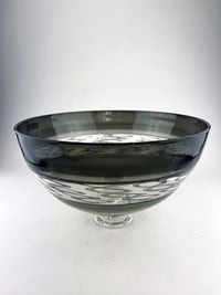 Grey Encalmo Bowl with Swirling Cane
