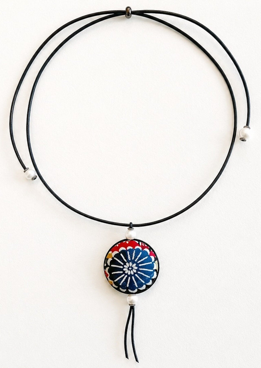 Vintage Kimono Silk Reversible Pendant