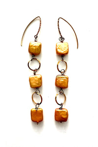 Golden Squares Earrings