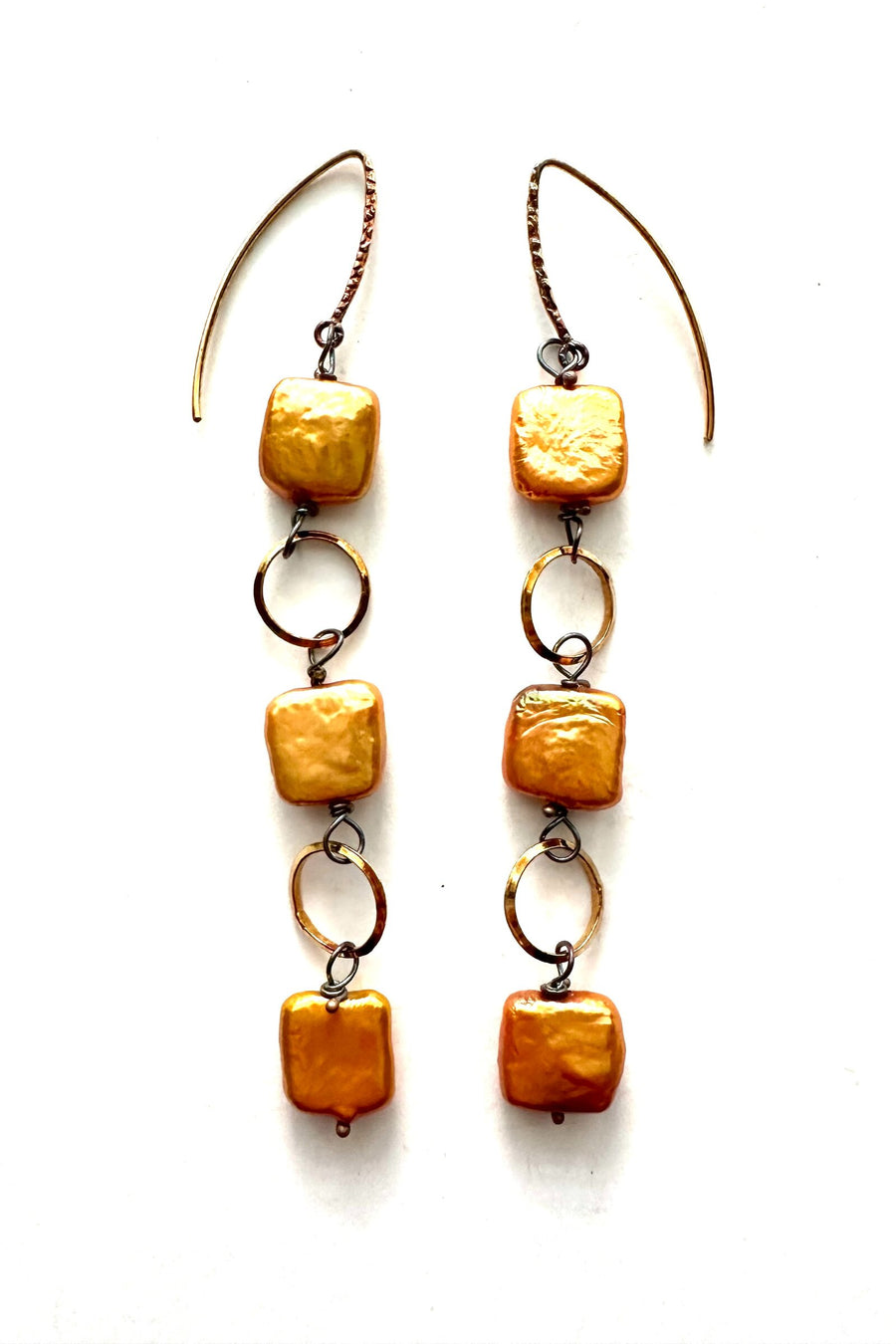 Golden Squares Earrings