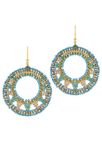 Sea & Sand Circular Hoop Earrings