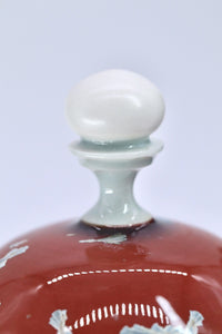 Scarlet Crystalline Jewelry Jar
