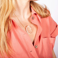 Hot Pressed Mini Ellipse Pendant