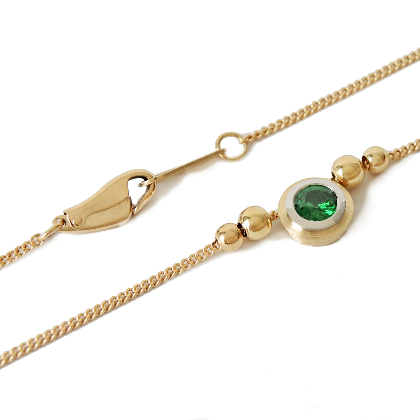 Simplicity Double Bezel Tsavorite Pendant