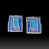 Blue Tile Earrings
