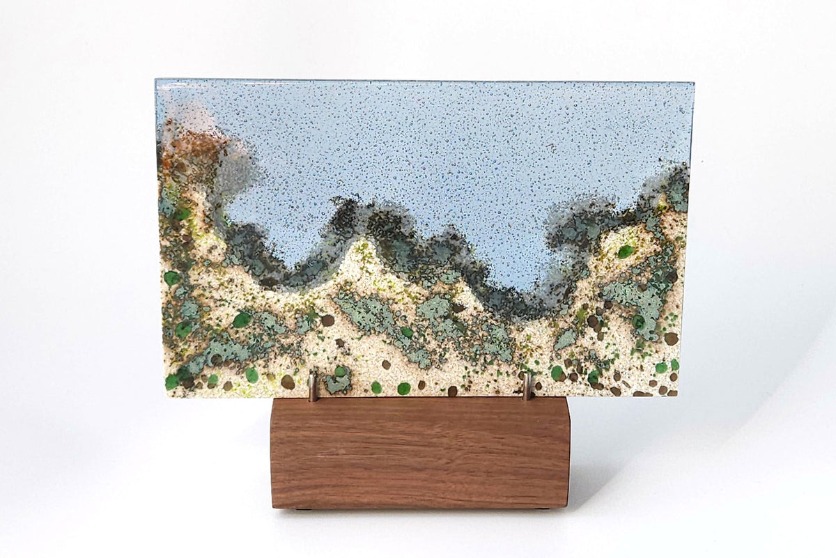 Indigo Drift on Walnut