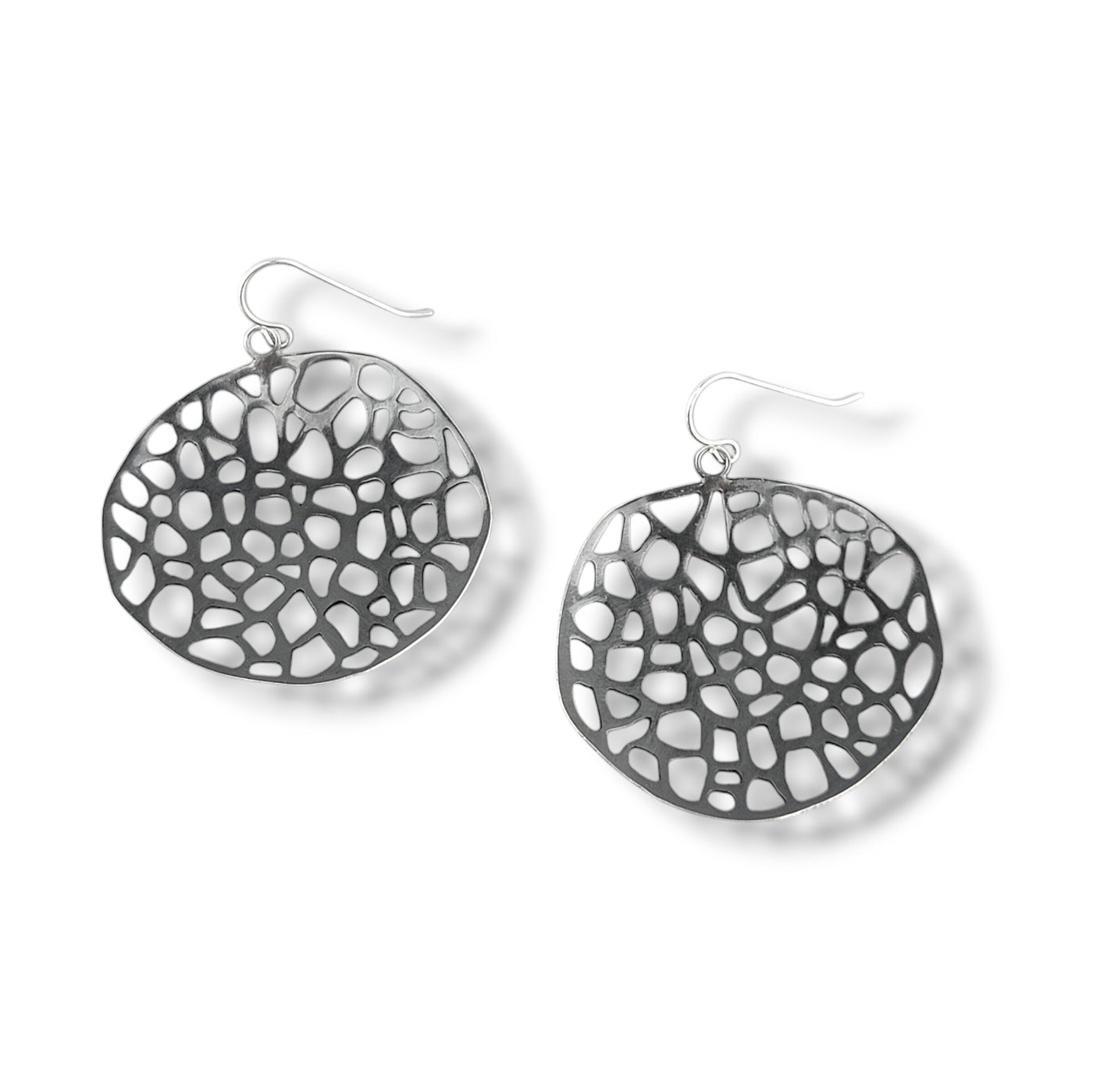 Large Pierced Disk Earrings