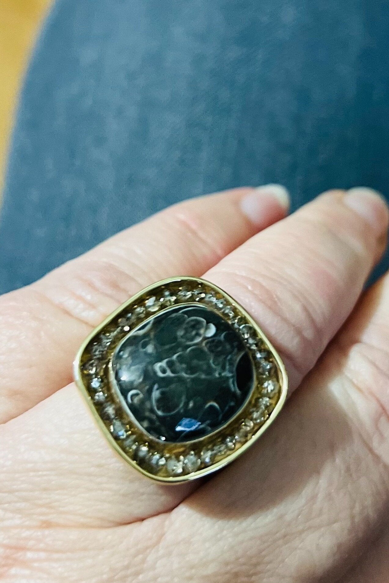 Sea Life Fossil Ring