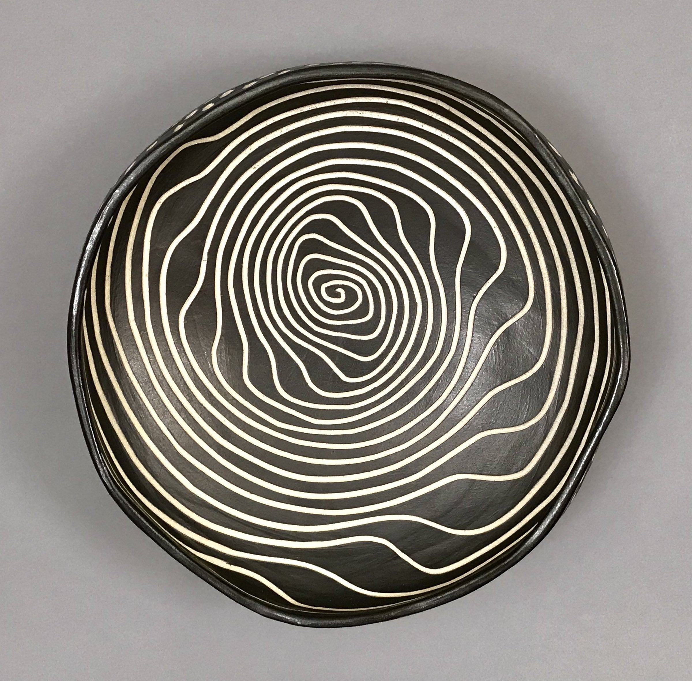 Double Spiral Wall Bowl