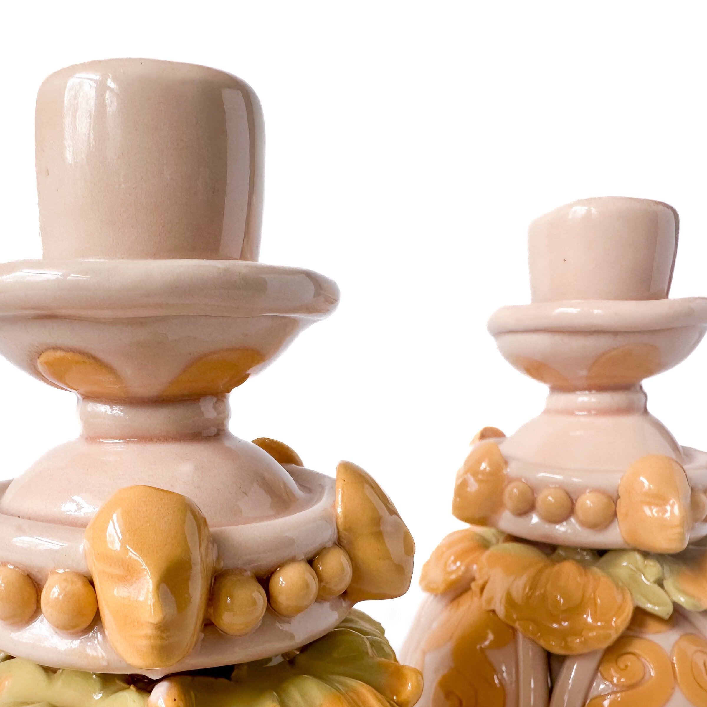 Pink Petticoat Candleholders