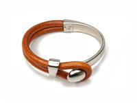 Orange/Silver Lasso Knob & Slide Bracelet