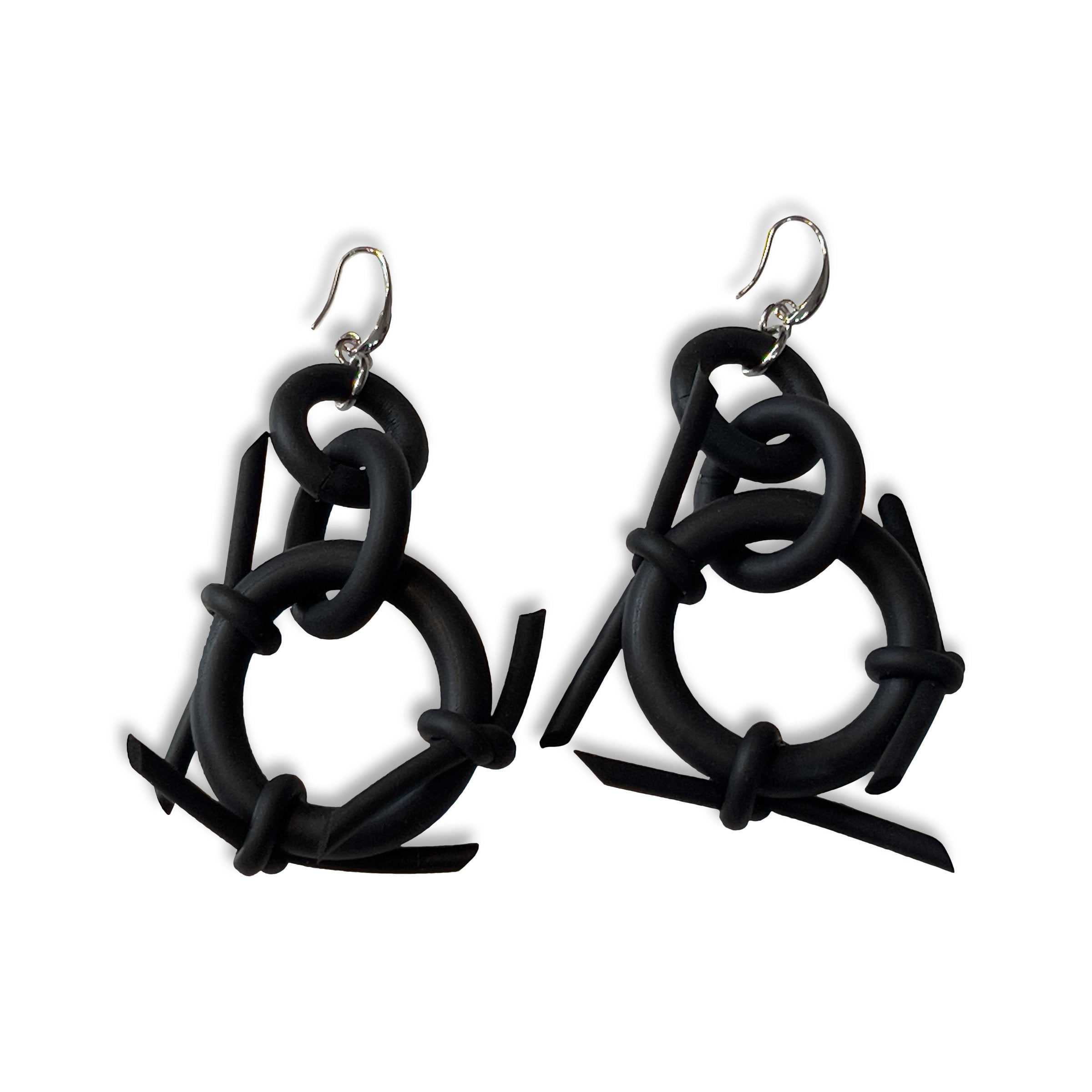 Bird's Nest Rubber Earrings