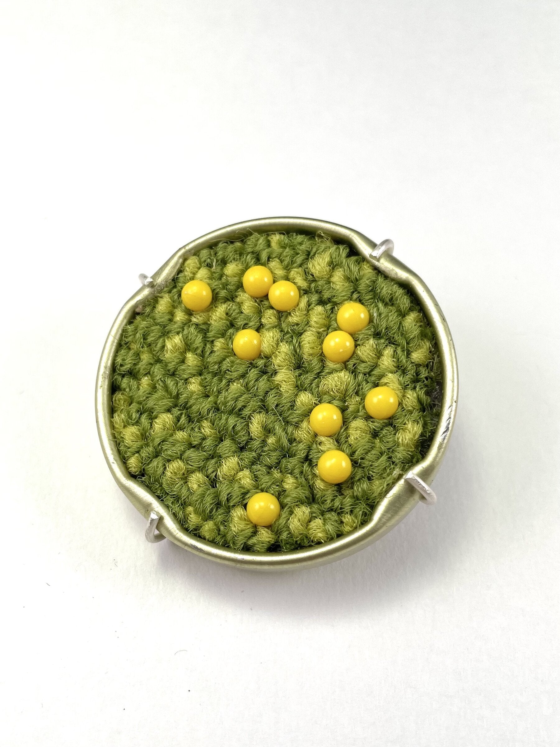 Green & Yellow Meadow Brooch