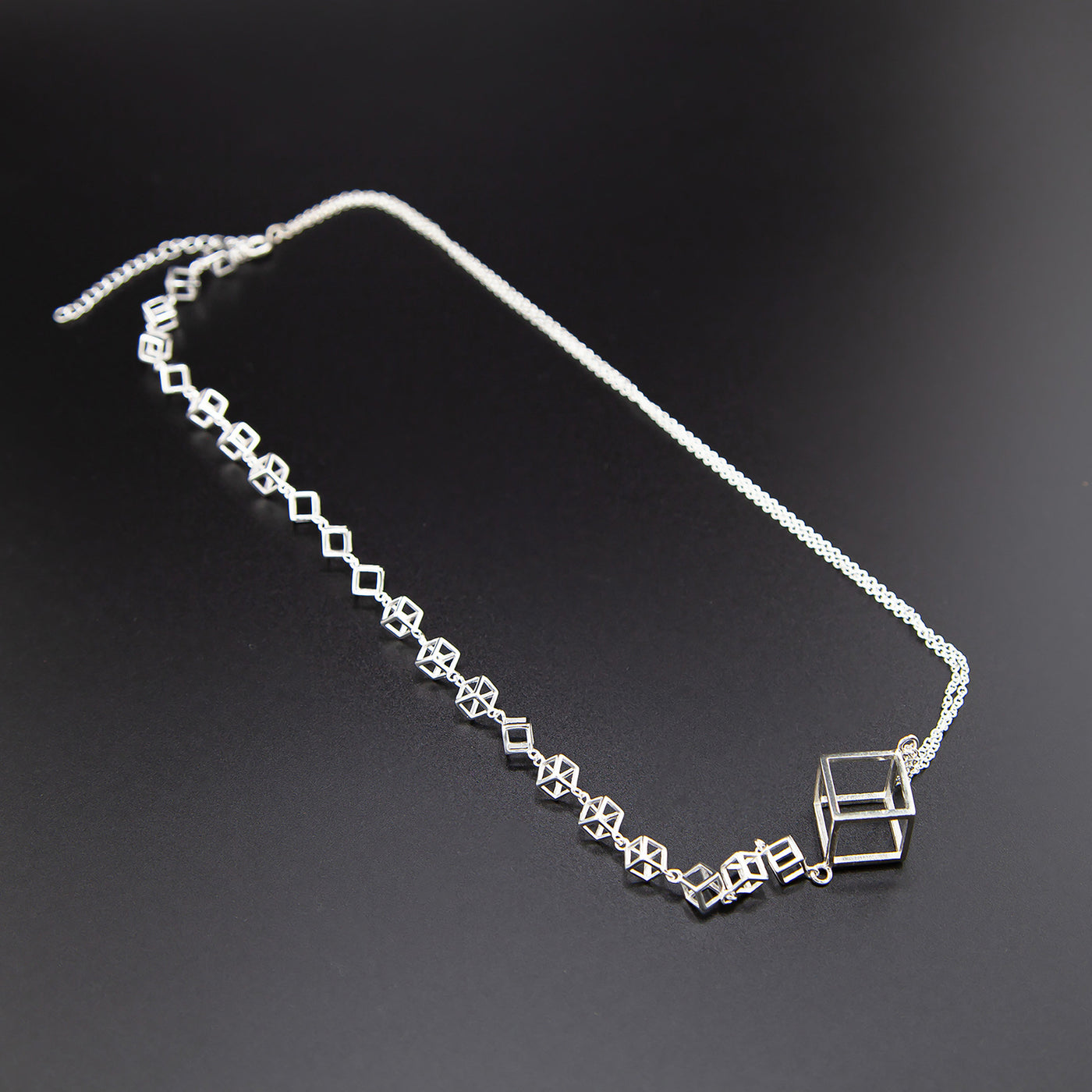 Cube & Chain Necklace