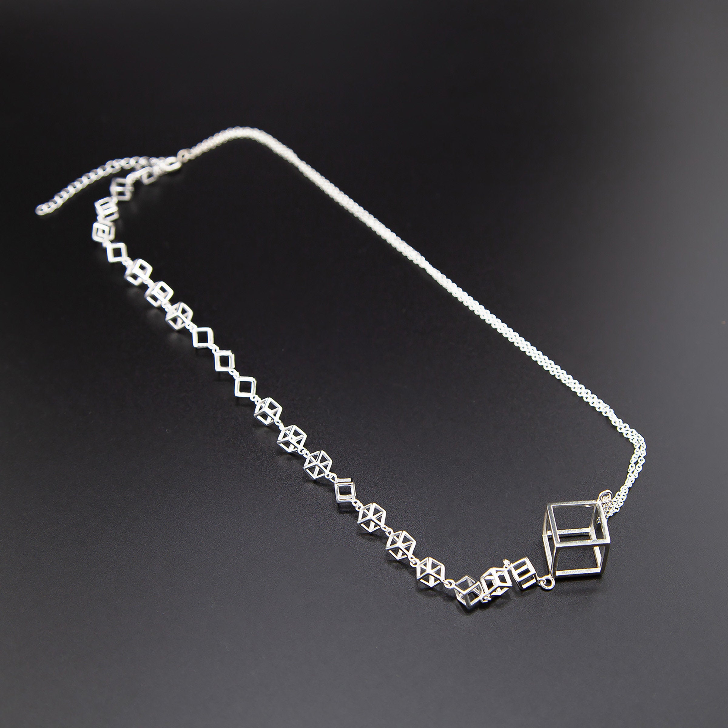 Cube & Chain Necklace