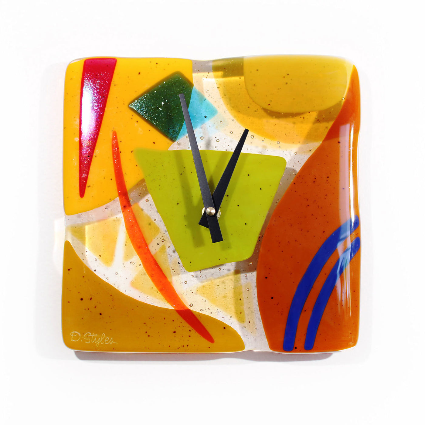 Terra Fused Glass Clock