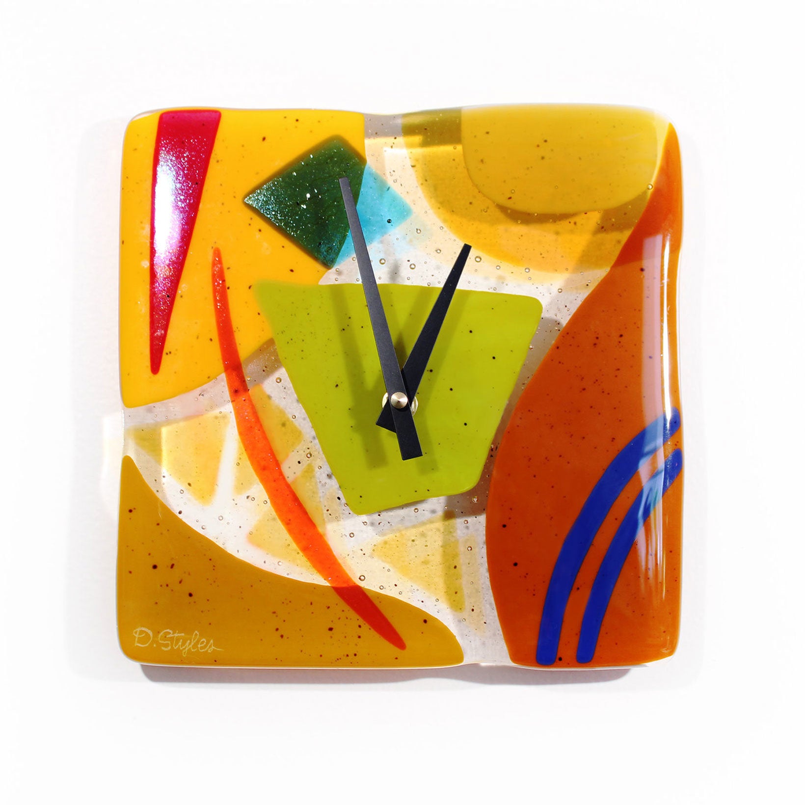 Terra Fused Glass Clock