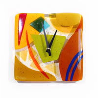 Terra Fused Glass Clock