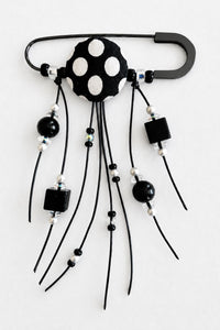 Polka Dot Vintage Silk Swing Pin