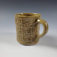 Amber Celadon Handbuilt Mug