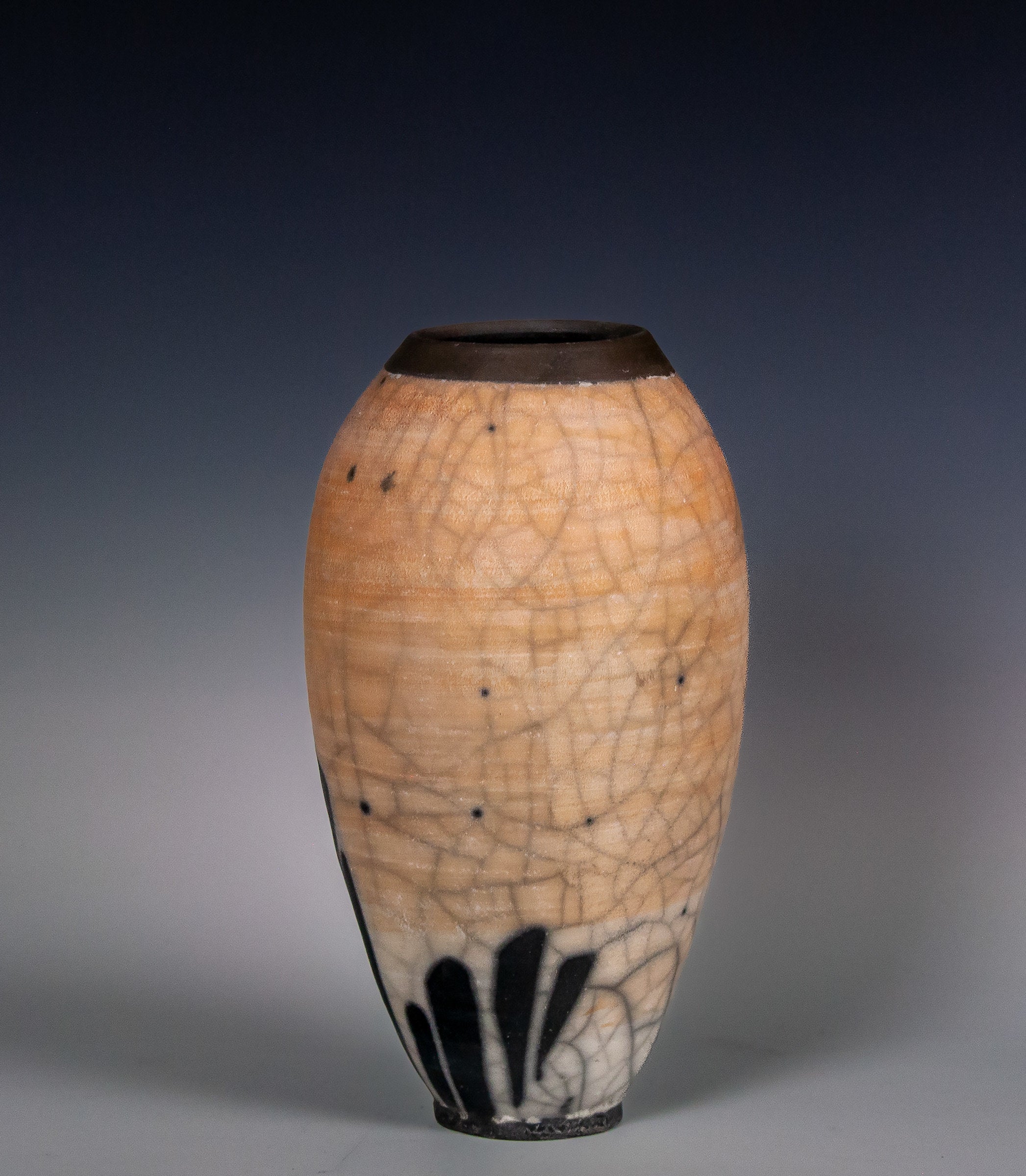Naked Raku Vessel in Orange I