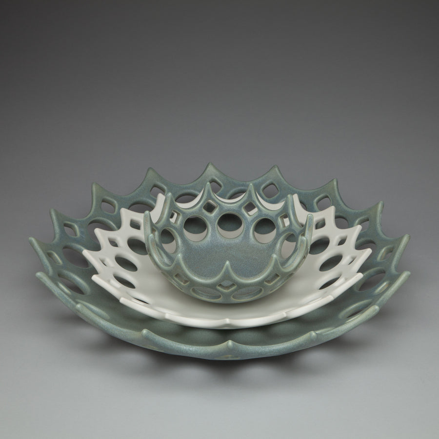 Set of Three Nesting Crown Bowls