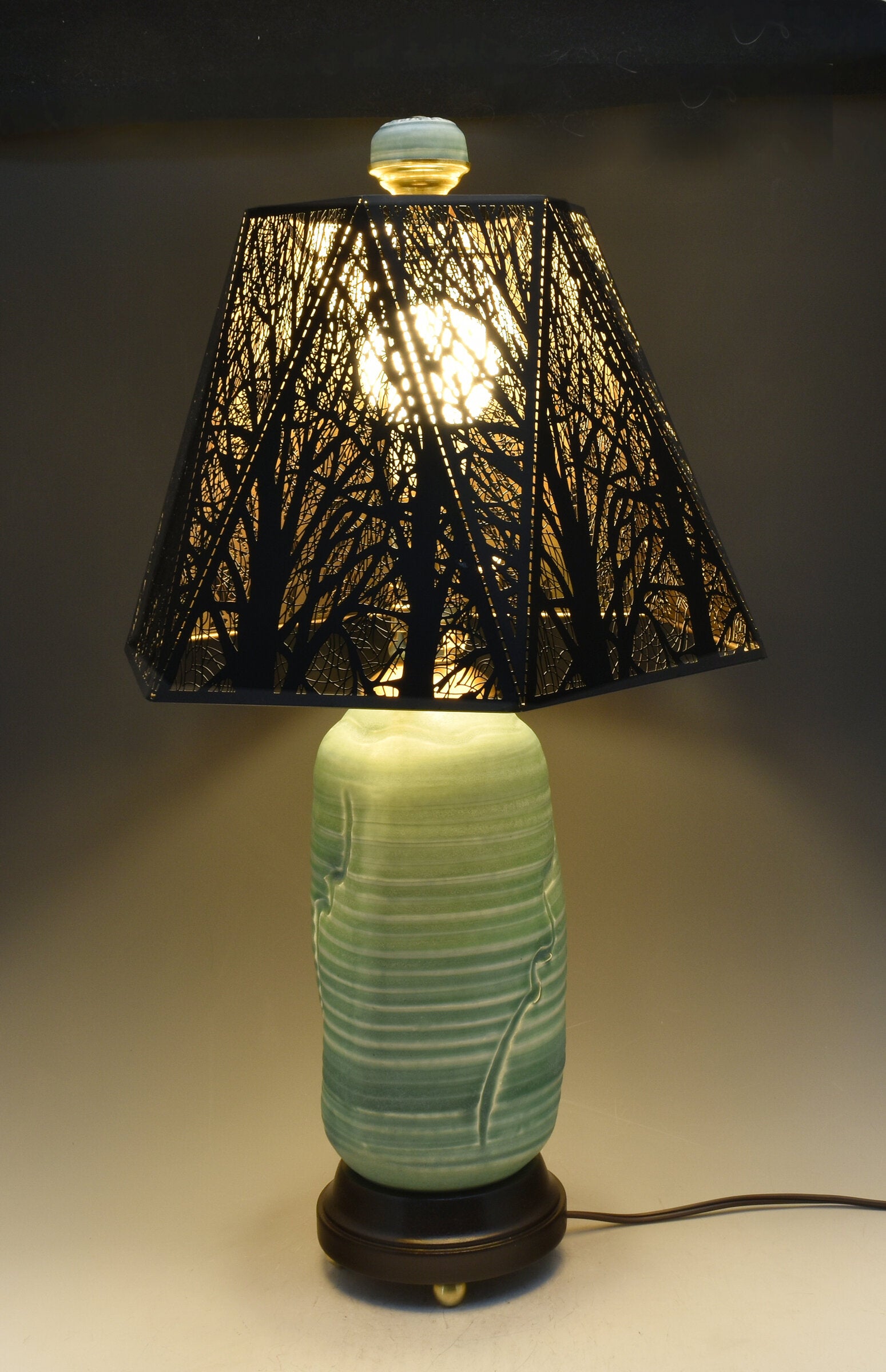 Celadon Green Porcelain Table Lamp