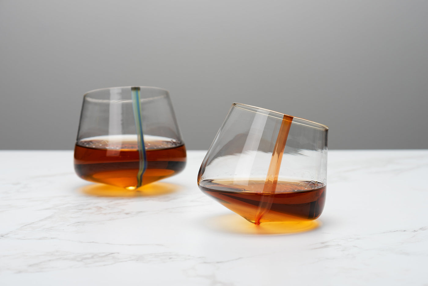 Waterfall Tipsy Glass