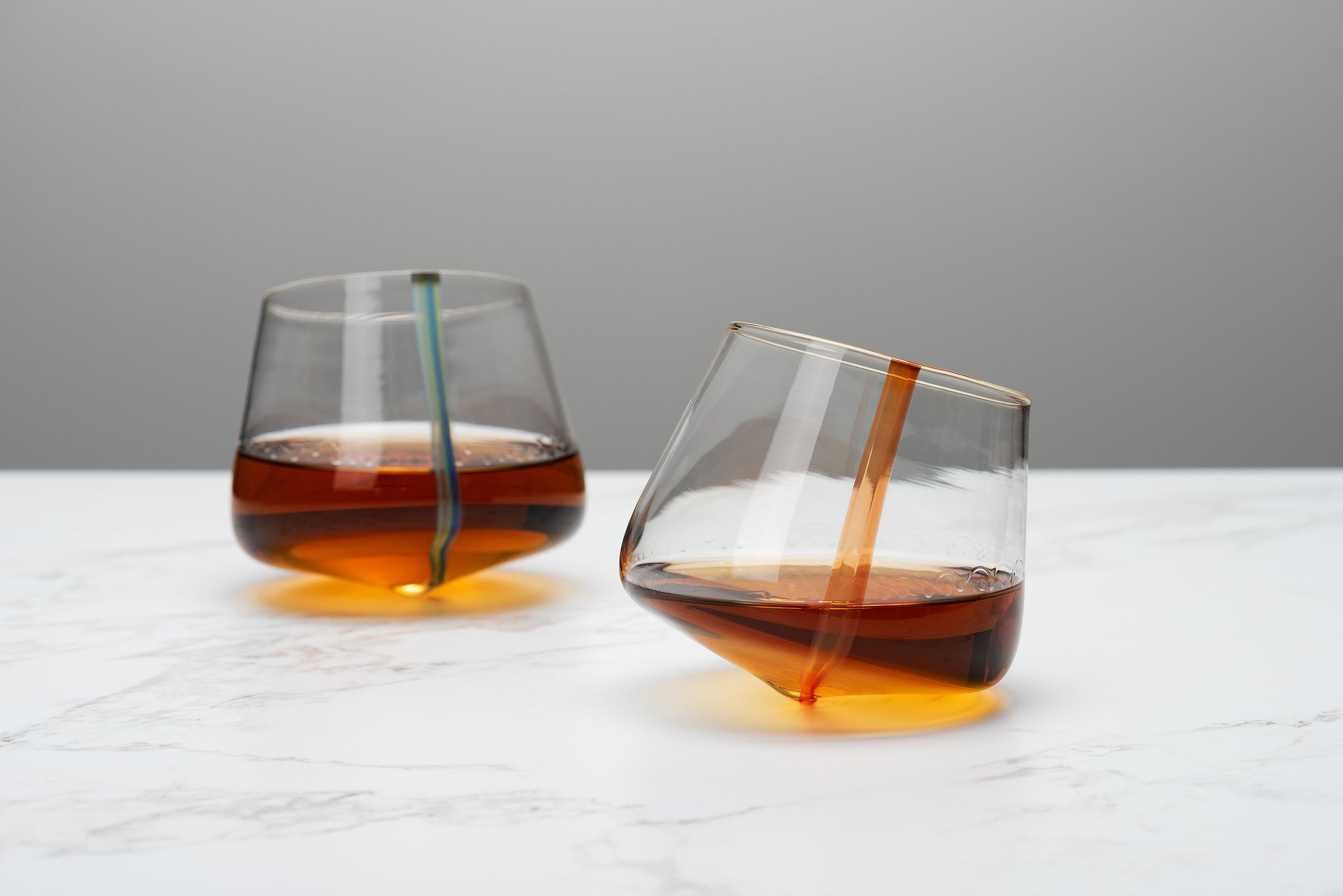 Waterfall Tipsy Glass