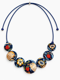 Strawberry Thief Reversible Necklace II
