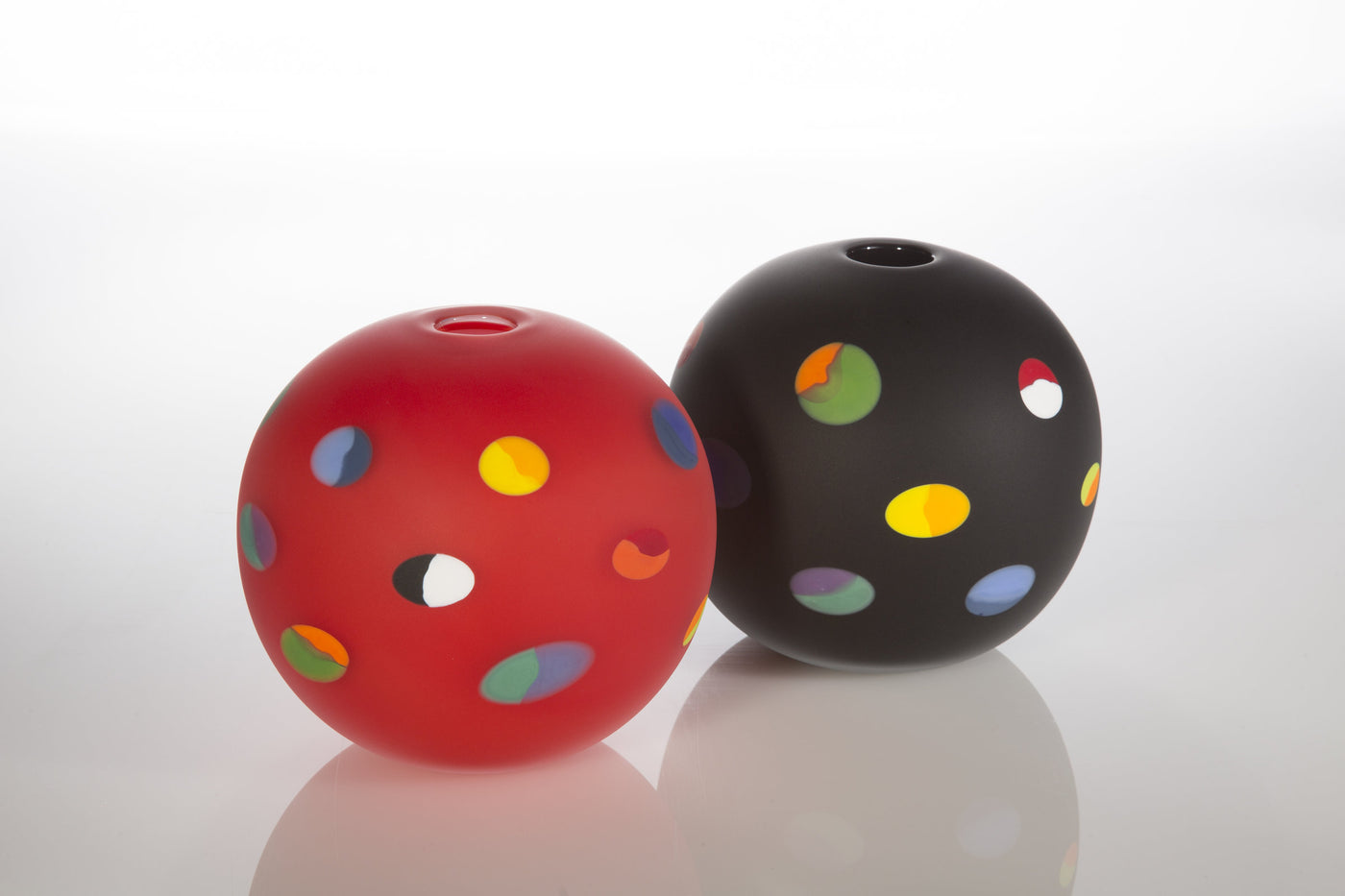 left to right: Red, Black
