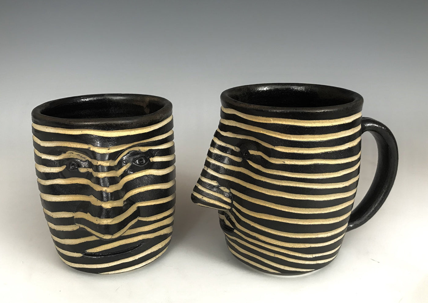 Horizontal Lines Face Mug